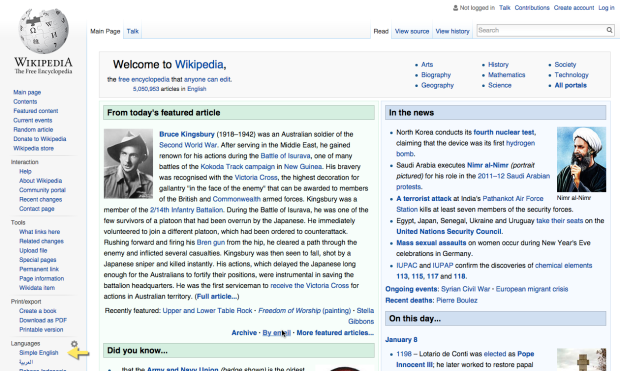 Wikipedia Homepage Simple English.png
